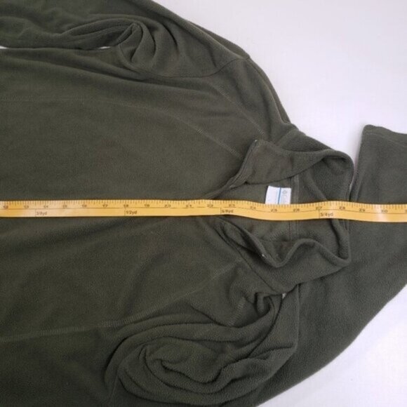 Columbia Green Fleece 1/2 Zip Pullover Long Sleeve Outdoor Activewear Large - Picture 12 of 13